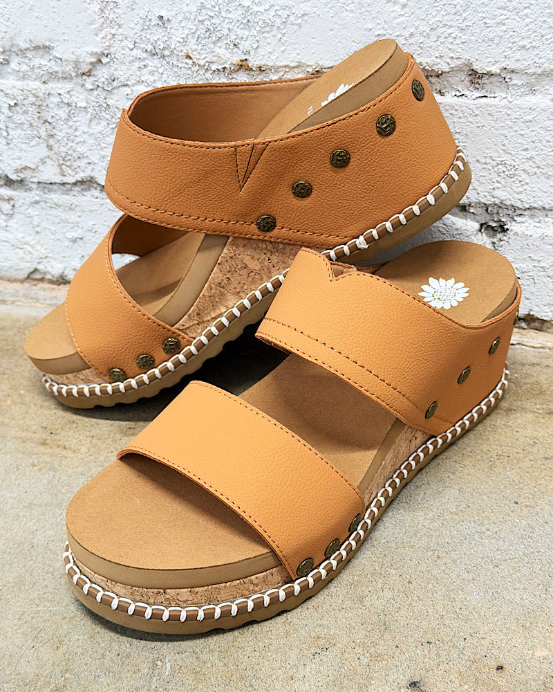 Alamos Tan Wedge Sandals