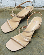 Maggie Nude Strappy Heels