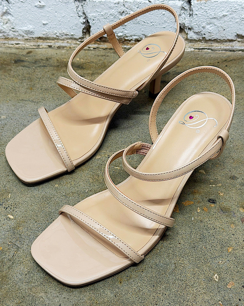 Maggie Nude Strappy Heels