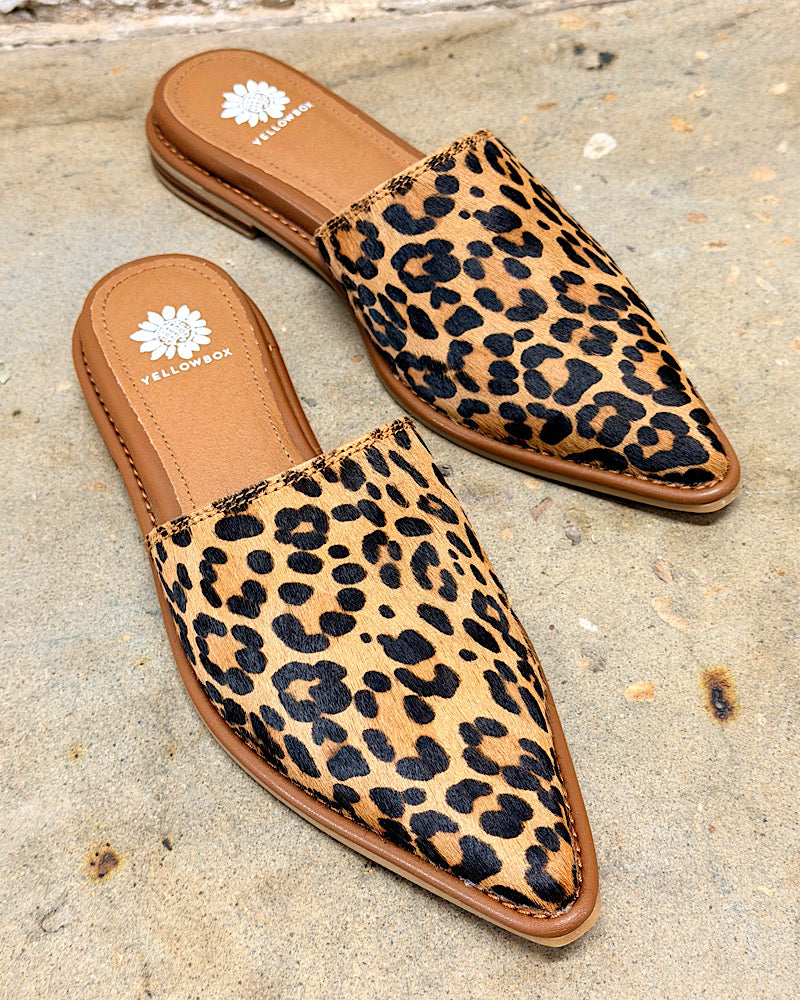 Regan Leopard Pointy Mules