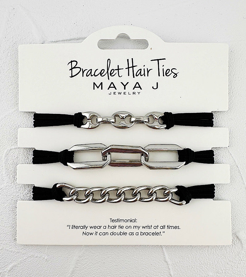 Black Bracelet Hair Ties