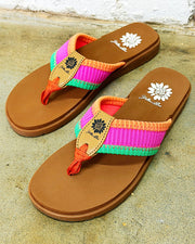 Fahad Multi Stripe Sandals