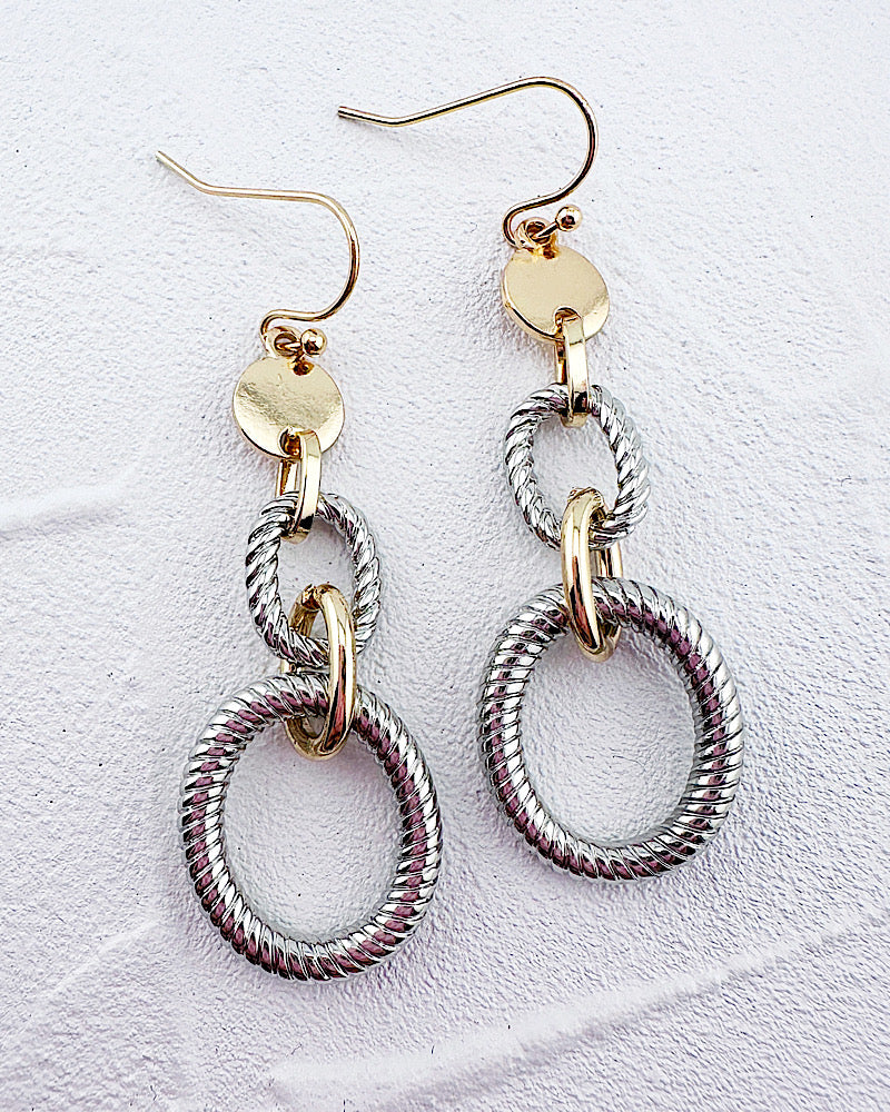 Capri Two Tone Earrings