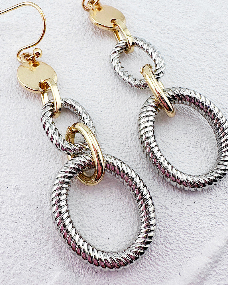 Capri Two Tone Earrings