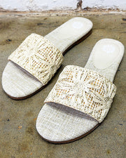 Haruka Raffia Slides