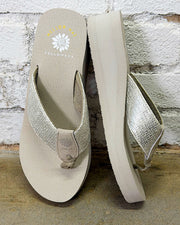 Leyla Ivory Wedge Sandals