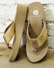 Leyla Natural Wedge Sandals