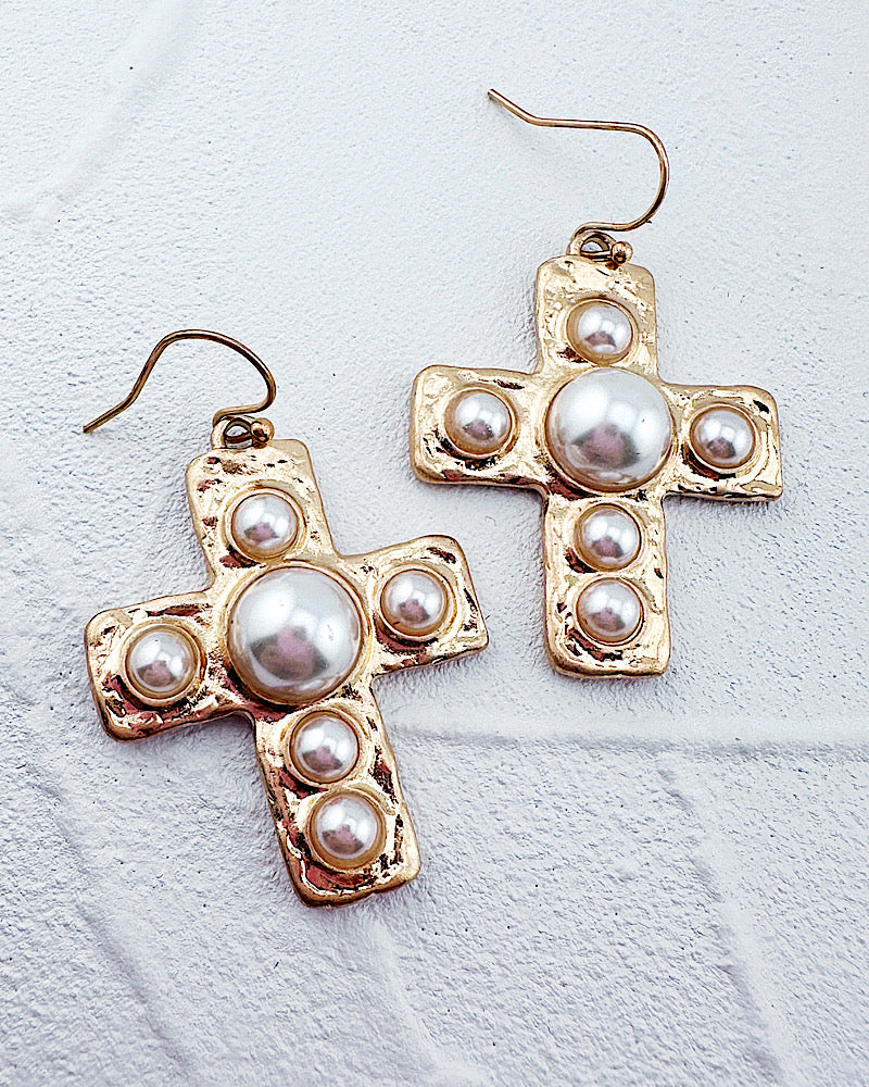 Celine Cross Earrings