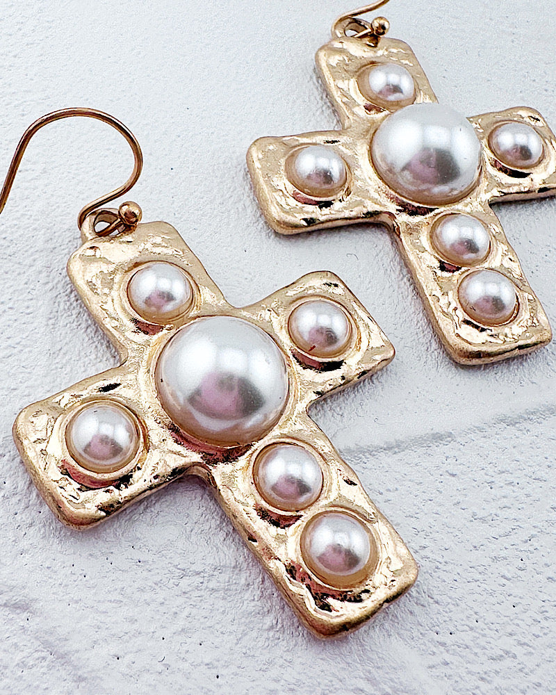 Celine Cross Earrings