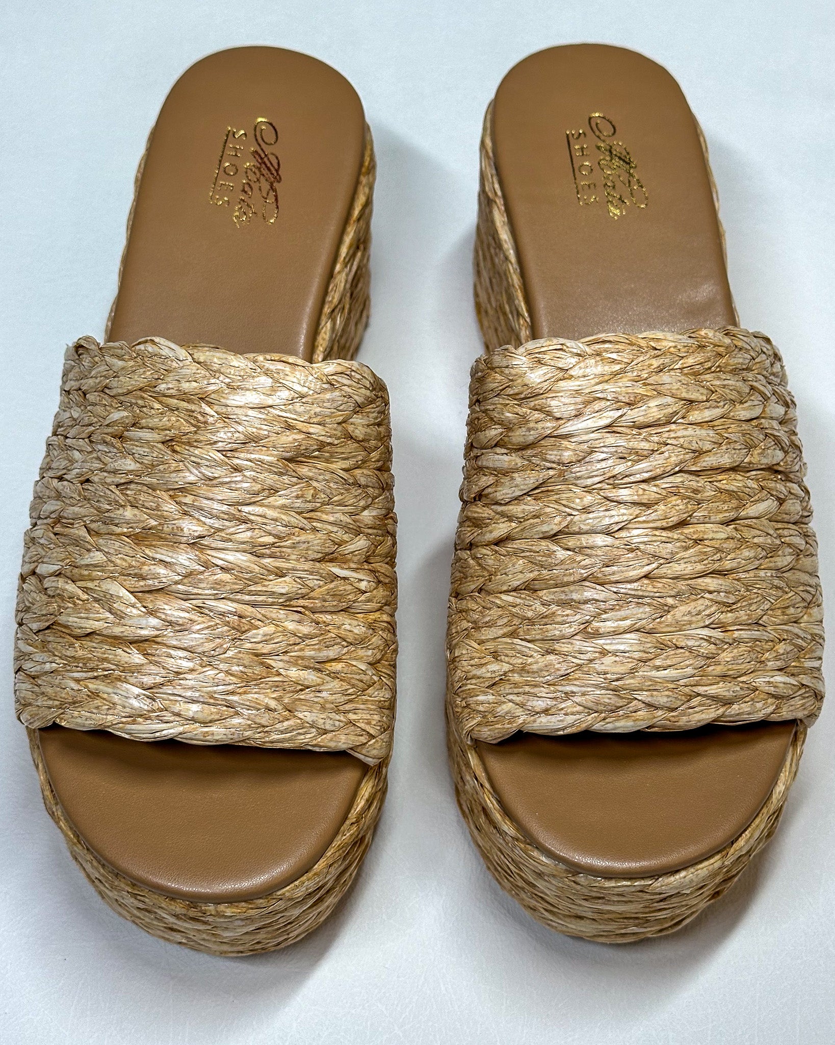 Melissa Natural Raffia Platform Sandals - Final Sale