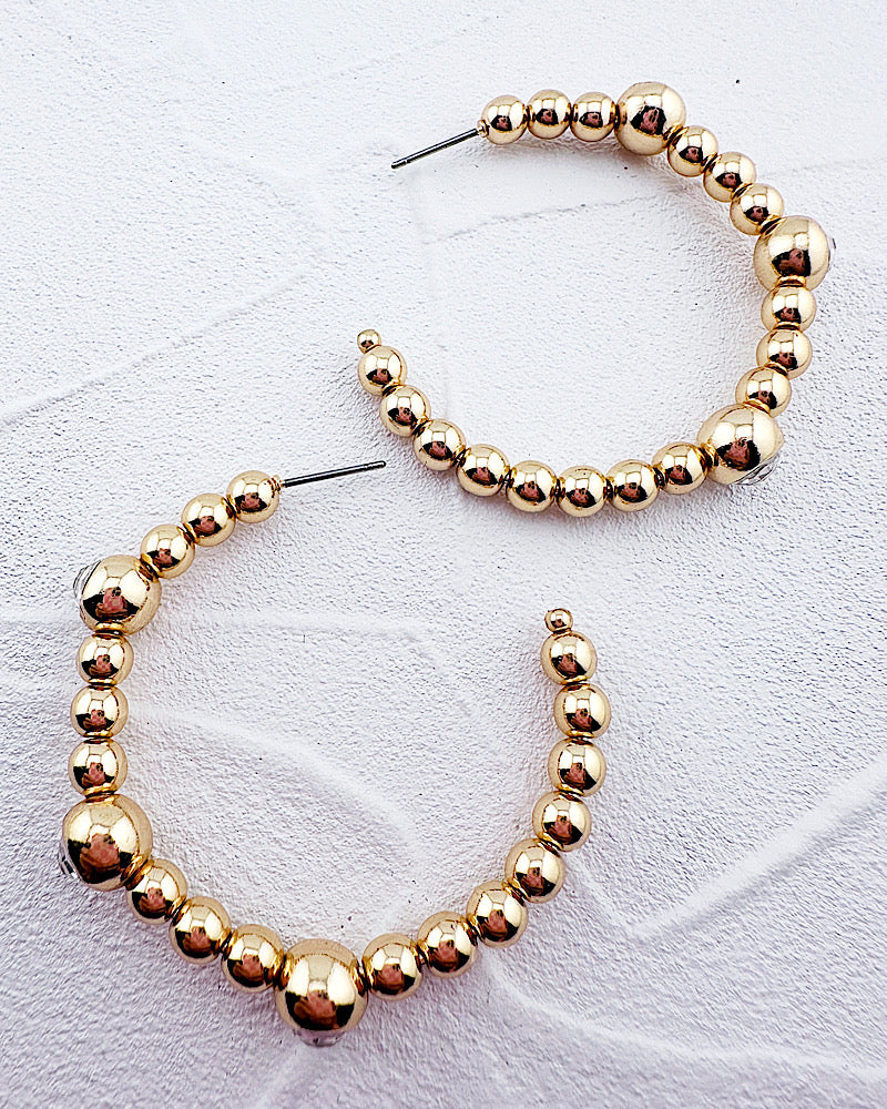 Berkley Beaded Hoops