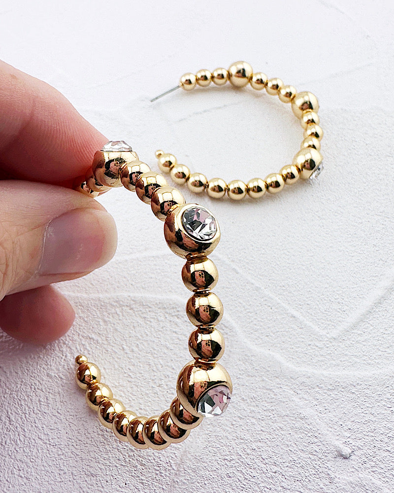 Berkley Beaded Hoops