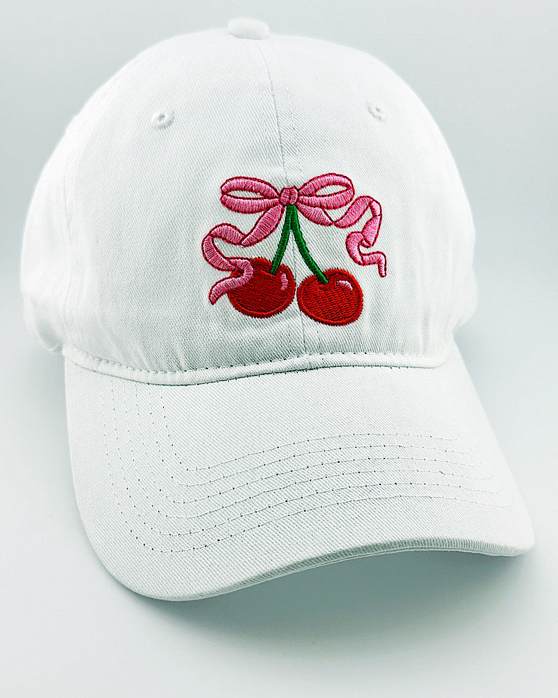 Cherry Bow Ball Cap