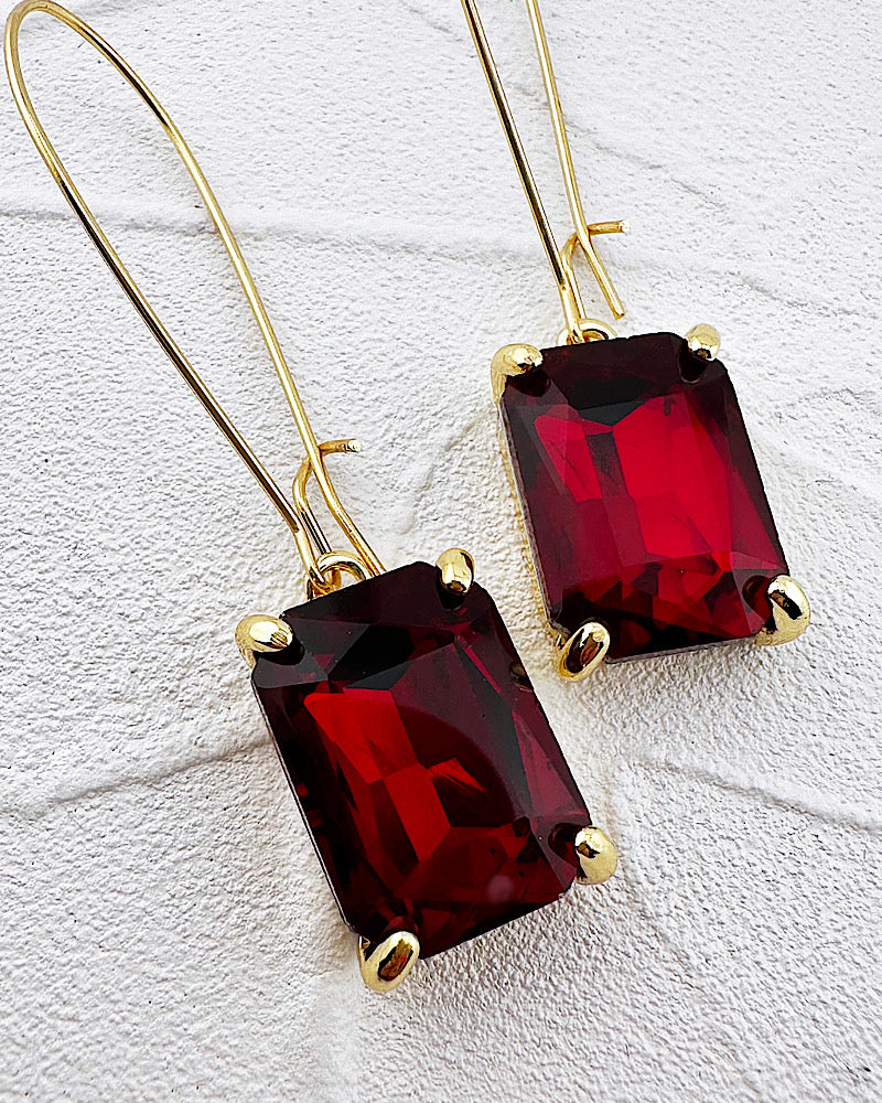 Brittany Ruby Earrings