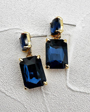 Angela Midnight Blue Jeweled Earrings