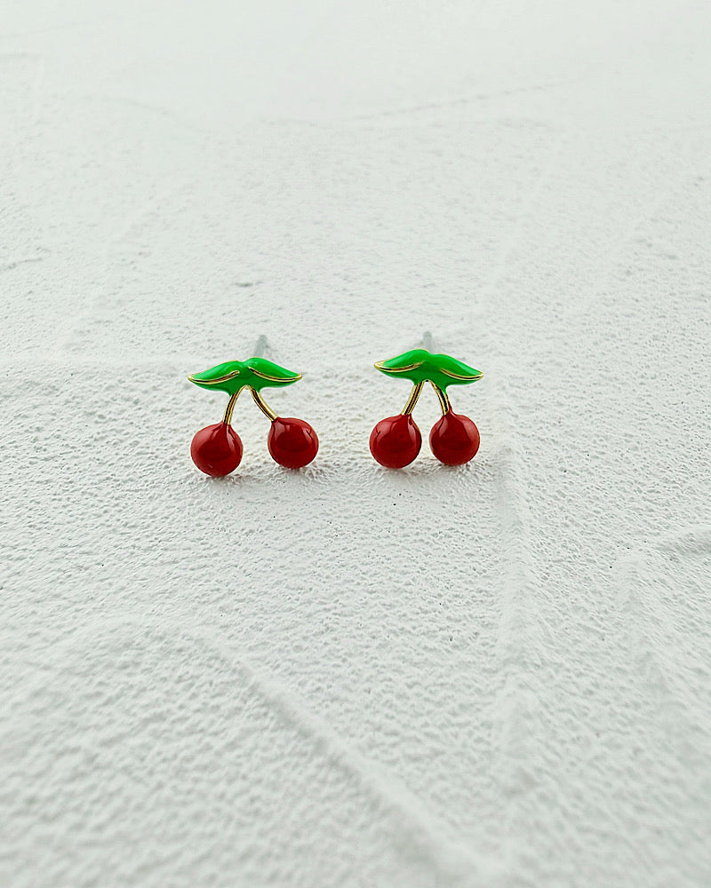 Cheery Cherry Studs