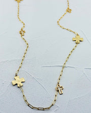 Cleo Long Cross Necklace