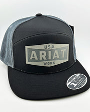 Ariat Black Leather Patch Cap