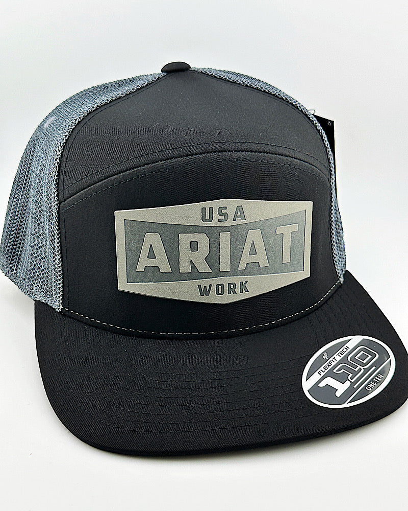 Ariat Black Leather Patch Cap