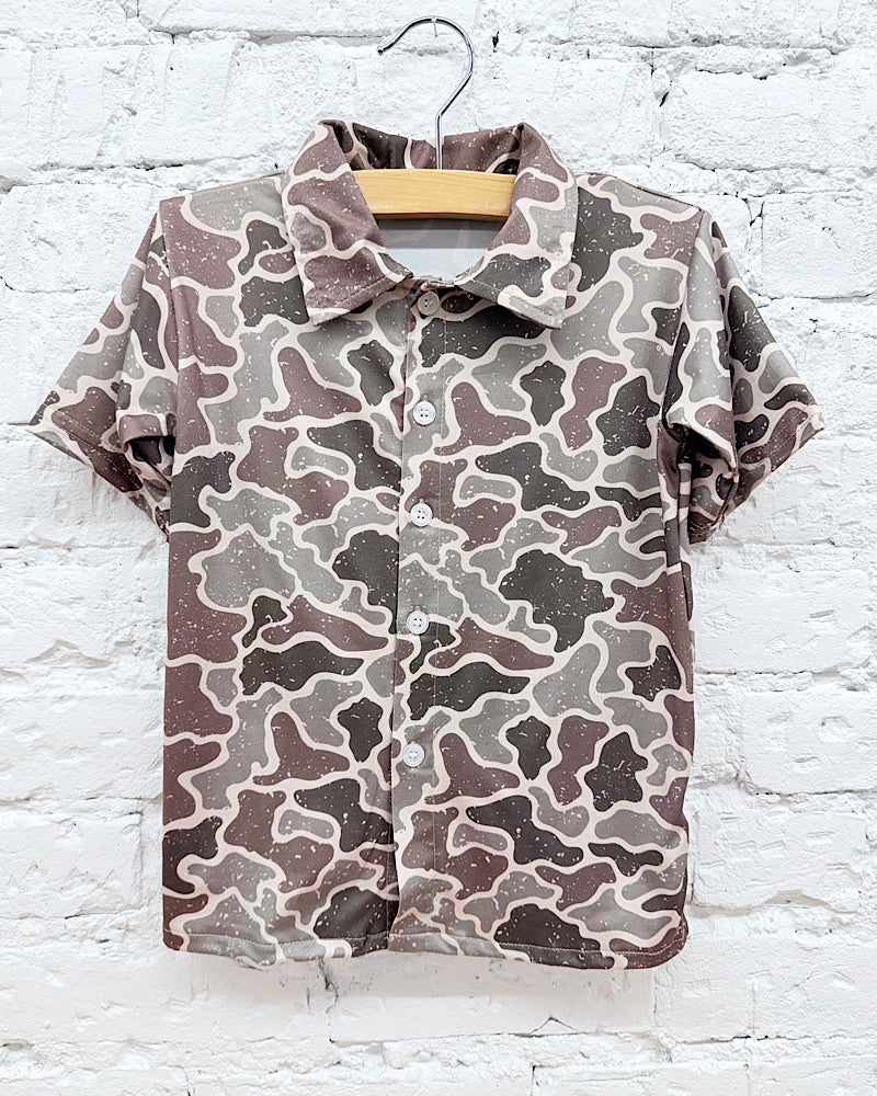 Hide Away Camo Button-Up