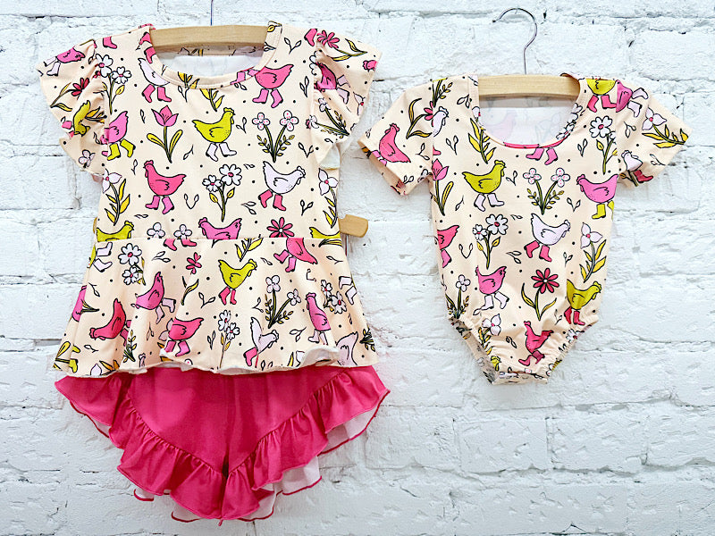 Chick'n Boots Onesie