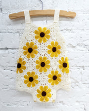 Fields Of Sunflowers Crochet Onesie