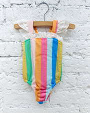 Neon Stripes Swimsuit