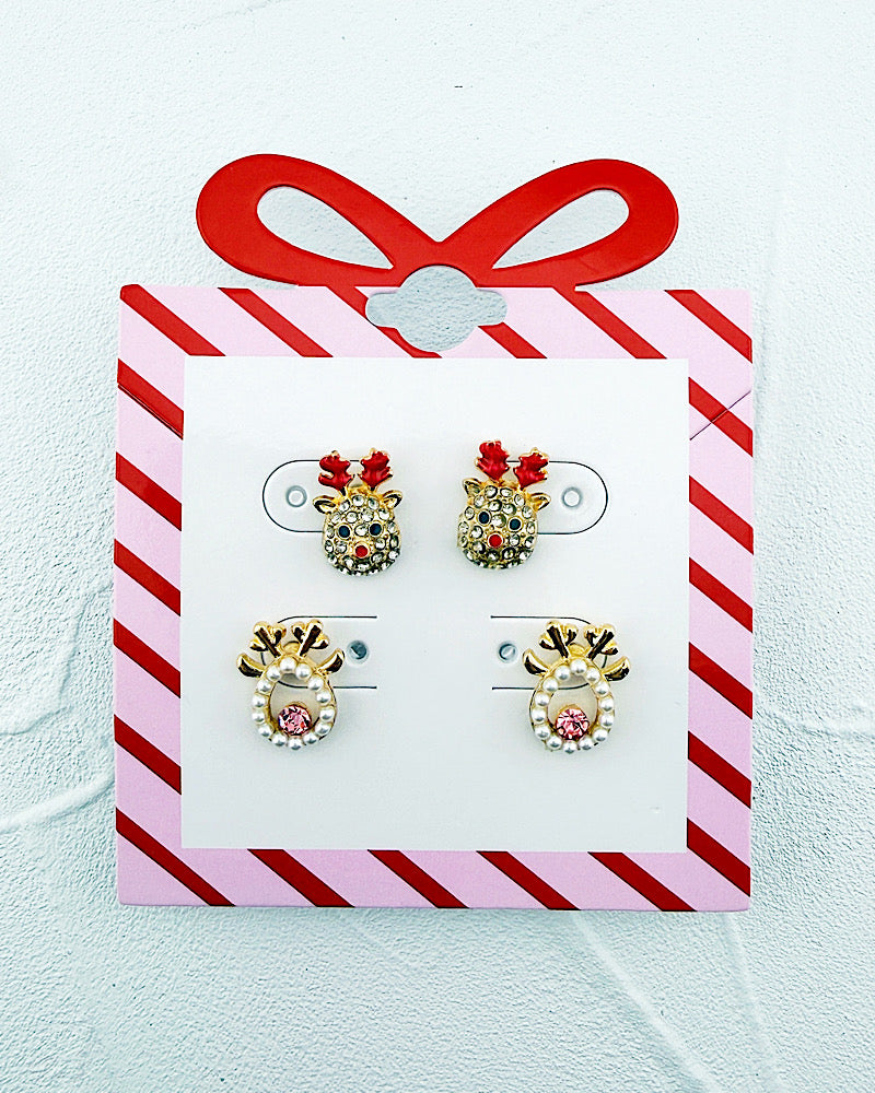 Rudolph Earring Duo
