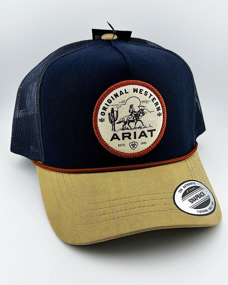 Ariat Navy Desert Scene Cap