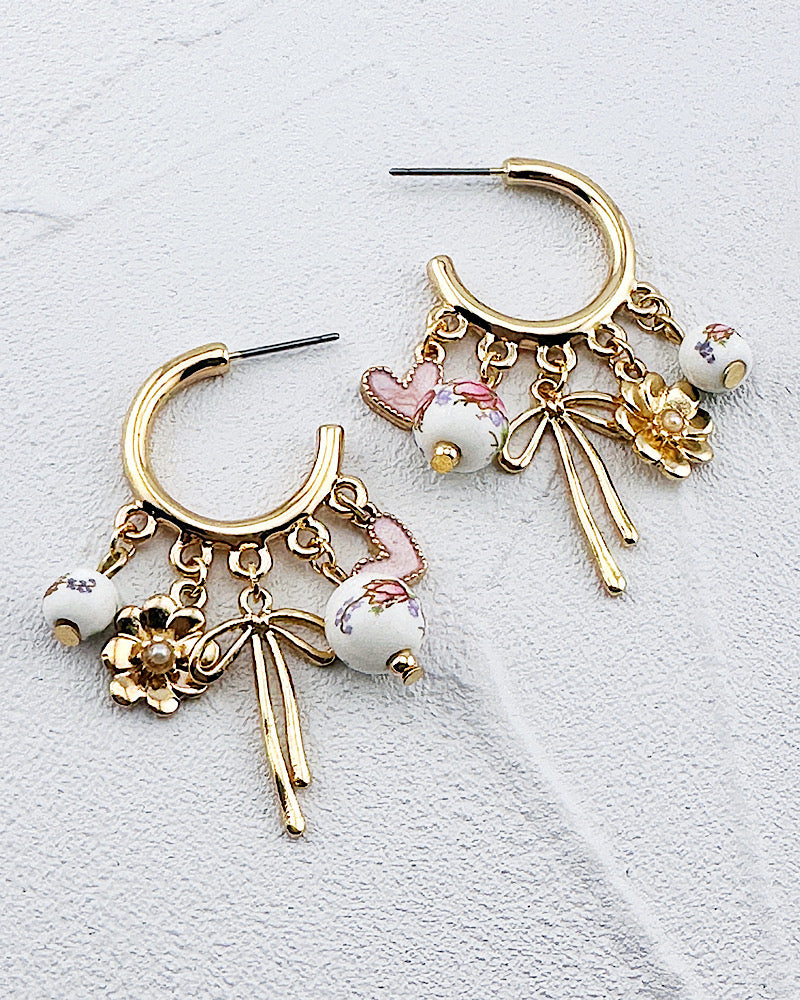 Rosie Charm Hoops