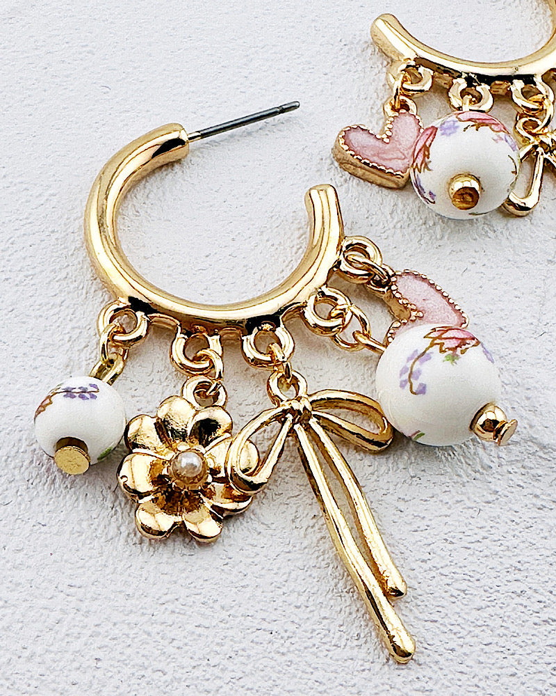 Rosie Charm Hoops