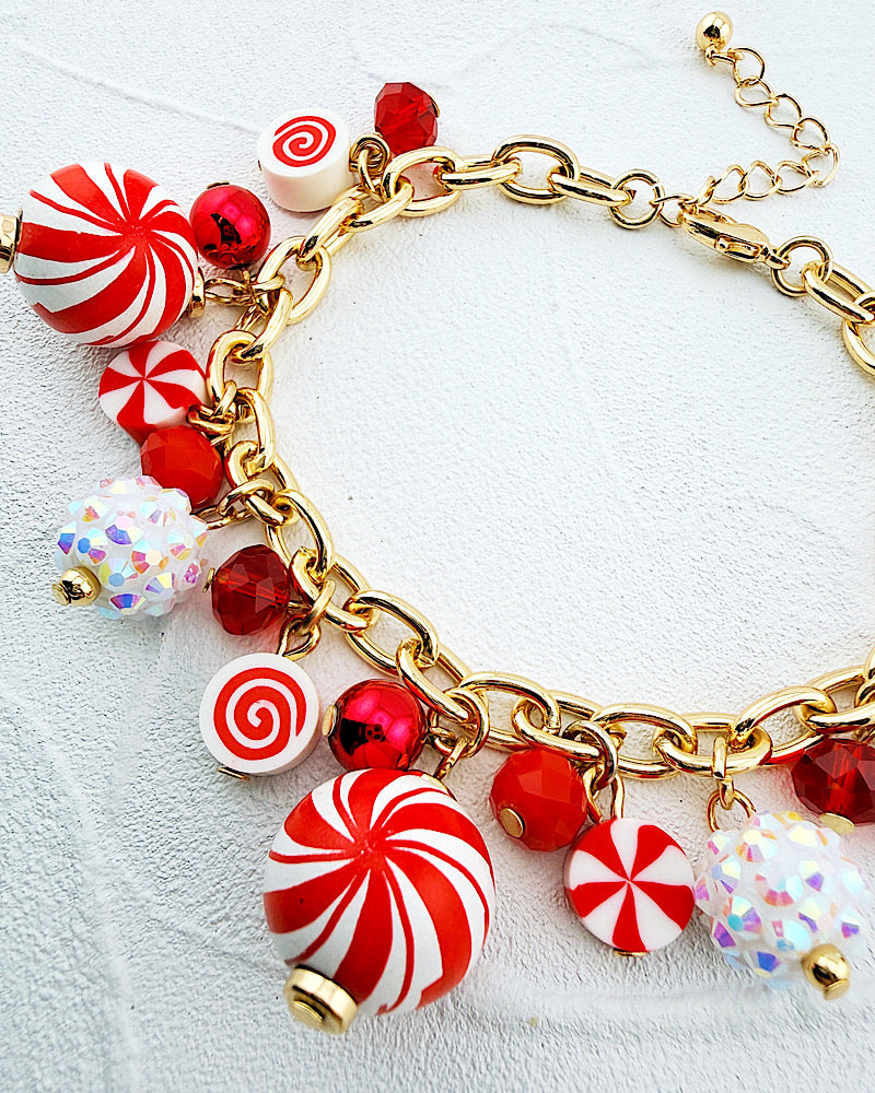 Peppermint Wishes Charm Bracelet