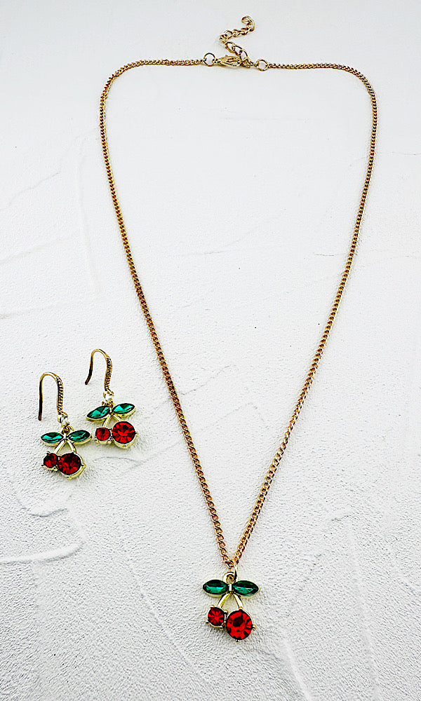 Cherry Pop Necklace Set