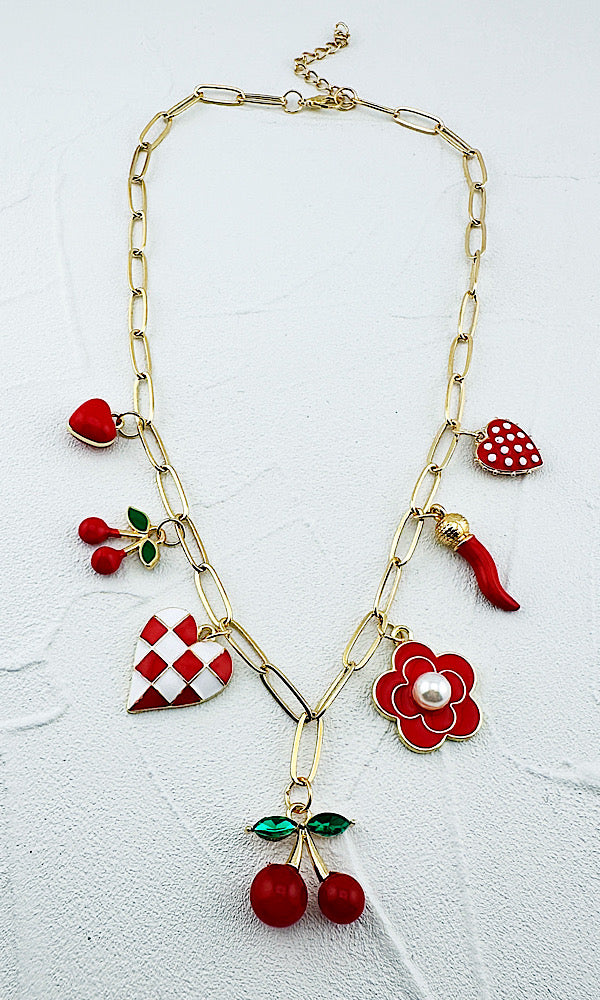 Cherry On Top Charm Necklace