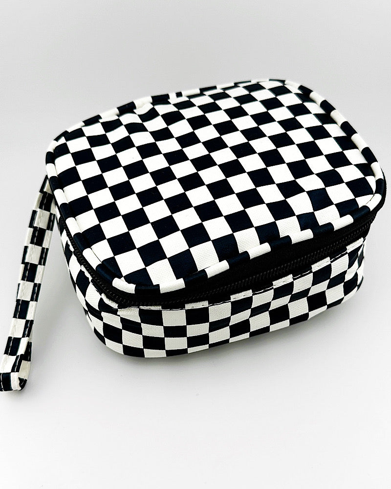 Checkered Zip Case