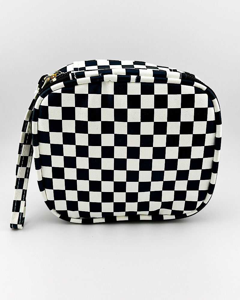 Checkered Zip Case