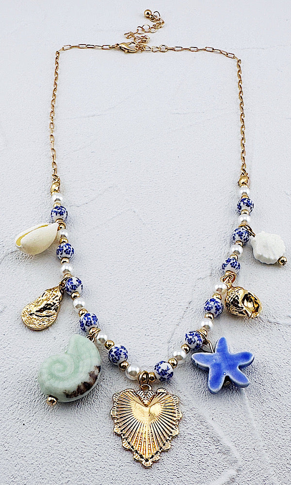 Deep Blue Sea Charm Necklace