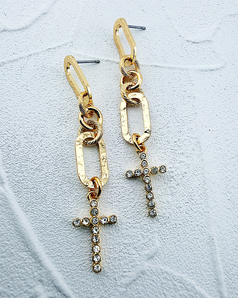 Halsey Cross Earrings