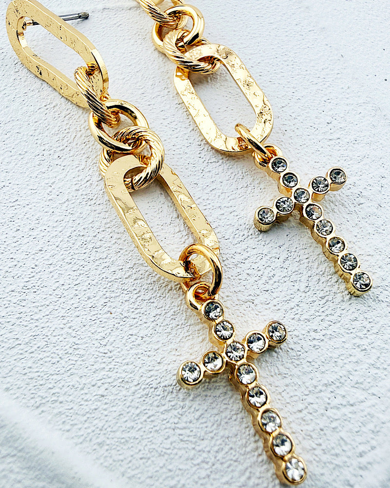 Halsey Cross Earrings