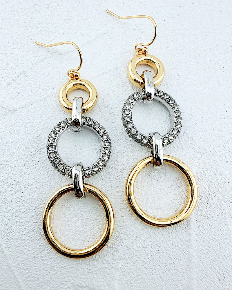 Elena Two Tone Earrings