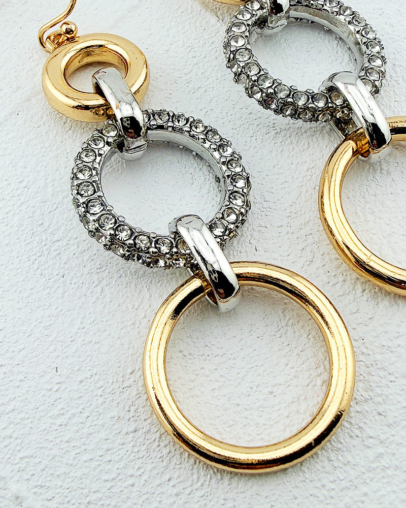Elena Two Tone Earrings