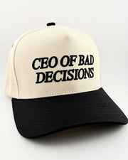 CEO Of Bad Decisions Trucker Hat