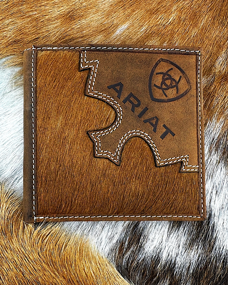 Ariat Calf Hair Bi-Fold Wallet