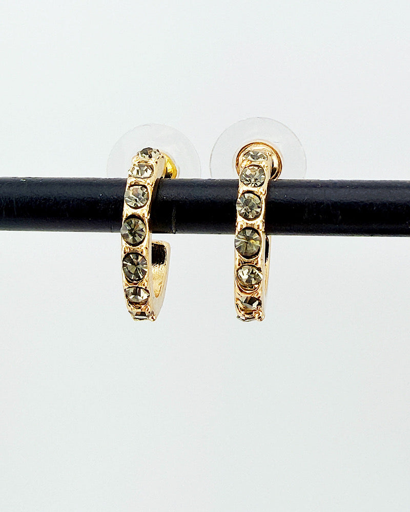 Sasha Black Diamond Hoops