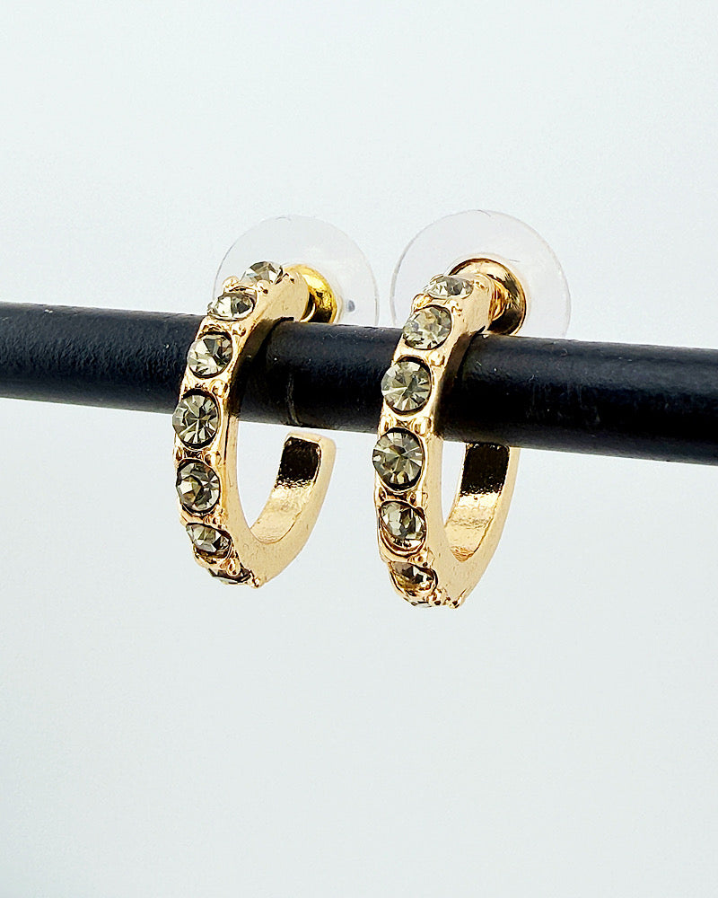 Sasha Black Diamond Hoops