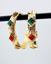 Jolie Jeweled Hoops