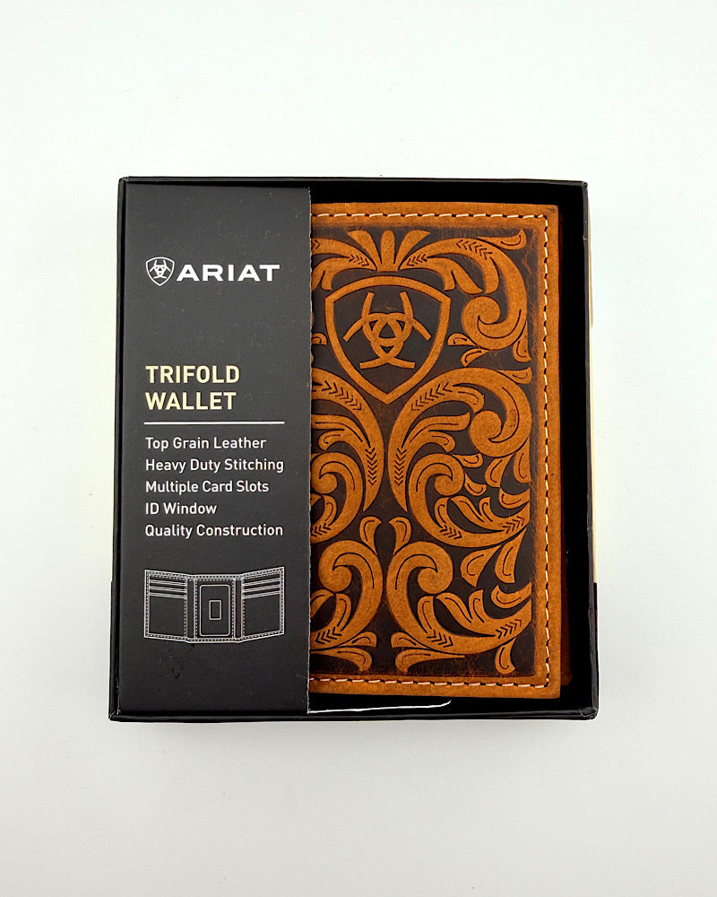 Ariat Scroll Tri-Fold Wallet