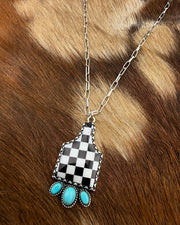Callie Checkered Necklace