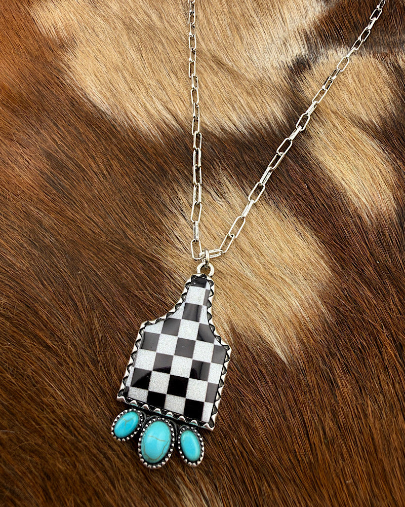 Callie Checkered Necklace