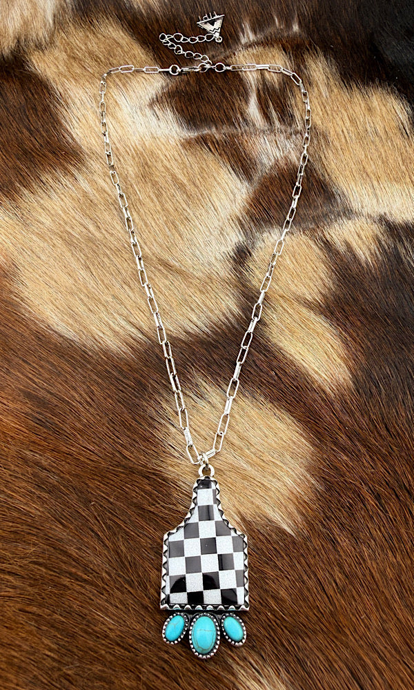 Callie Checkered Necklace